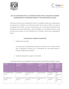 Acta de Conformación de la CInIG CUAED